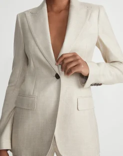 Bamboo Viscose Twill Single Button Blazer