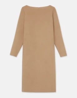 Camel Hair Bateau Neck Dress