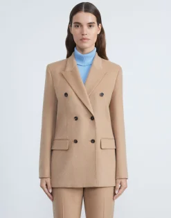 Camel Hair Double-Breasted Trinity Blazer