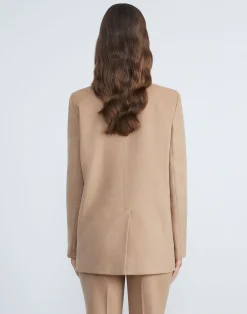 Camel Hair Double-Breasted Trinity Blazer