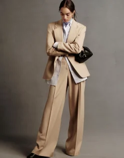 Camel Hair Thames Wide Leg Pant