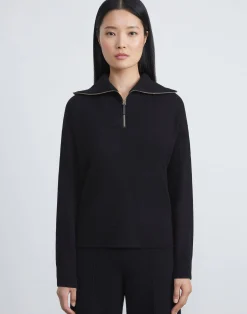 Cashmerino Half Zip Sweater