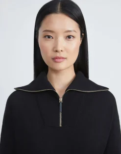 Cashmerino Half Zip Sweater