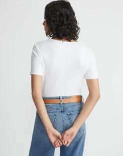 Cotton Rib Crewneck T-Shirt