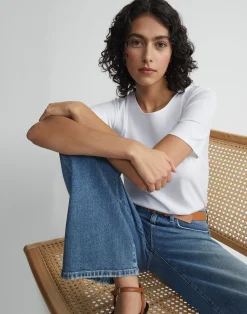 Cotton Rib Crewneck T-Shirt