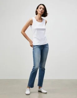 Cotton Rib Scoop Neck Tank