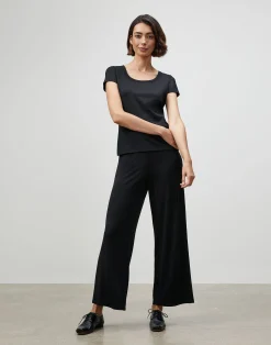 Cotton Rib Scoop Neck T-Shirt
