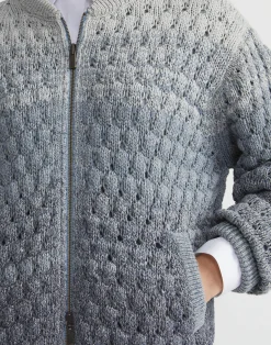 Denim Yarn & Organic Chambray Reversible Bomber