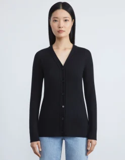 Fine Gauge Cashmere V-Neck Cardigan