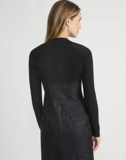 Finespun Voile Ponti Stitch Shrug
