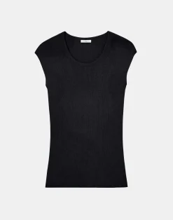 Finespun Voile Ribbed Cap Sleeve Top