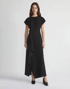 Finesse Crepe Tie Front Dress