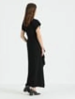 Finesse Crepe Tie Front Dress