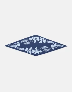 Flora Print Silk Diamond Scarf