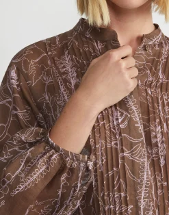 Flora Print Sustainable Gemma Cloth Voile Pintuck Blouse