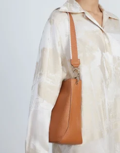 Grained Calfskin Leather 8 Knot Hobo—Small