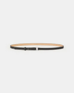 Italian Vachetta Leather Skinny Belt