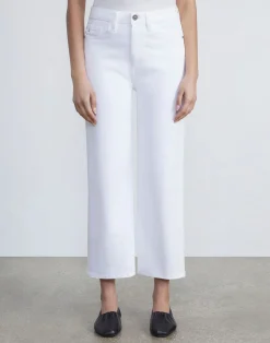 L148 Denim Wyckoff Wide-Leg Cropped Jean