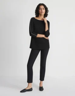 Lightweight Punto Milano Bateau Neck Top