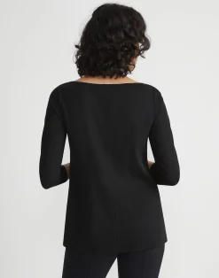Lightweight Punto Milano Bateau Neck Top