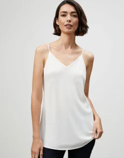 Lightweight Sandwashed Silk Bias Tank