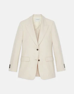 Linen Peak Lapel Blazer