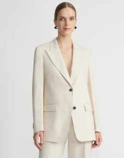 Linen Peak Lapel Blazer