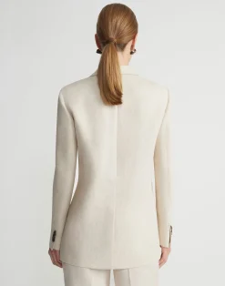 Linen Peak Lapel Blazer