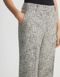 Linen-Cotton Bouclé Tweed Gates Pant