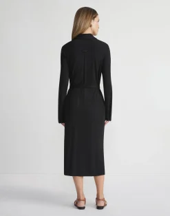 Matte Jersey Belted Shirtdress