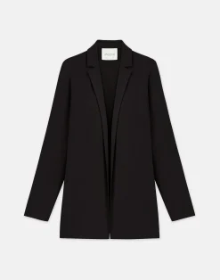 Matte Jersey Open Front Jacket
