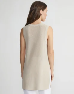 Mercerized Cotton Ribbed Tunic