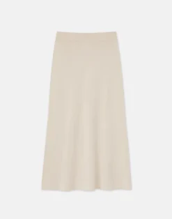 Mercerized Cotton Ribbed Skirt