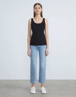 Mesh Jersey Scoop Neck Tank