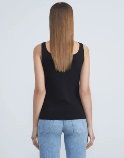 Mesh Jersey Scoop Neck Tank