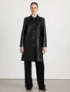 Nappa Leather Double Face Oversized Coat