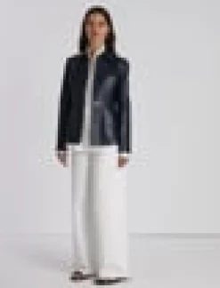 Nappa Leather Tailored Chore Jacket