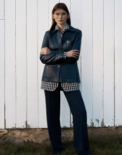 Nappa Leather Tailored Chore Jacket