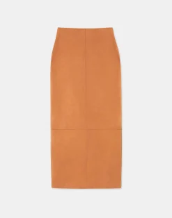 Nubuck Suede Pencil Skirt