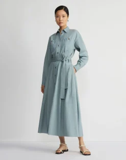 Organic Cotton Chambray Shirtdress