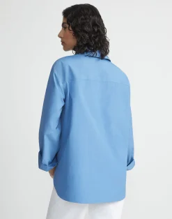 Organic Cotton Poplin Popover Shirt