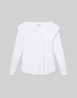 Organic Cotton Poplin Portrait Collar Shirt
