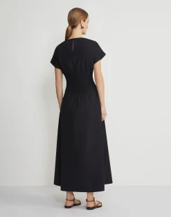 Organic Cotton Poplin Smocked Waist Dress