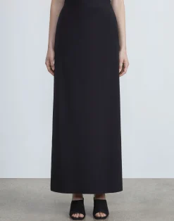 Organic Silk Stretch Crepe De Chine Skirt