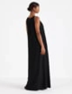 Organic Silk Stretch Georgette A-Line Gown