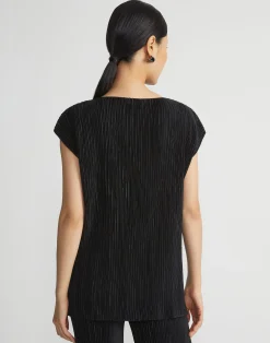 Recycled Poly Satin Plissé Dolman Blouse