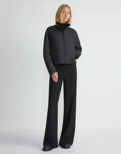 Recycled Poly Stand Collar Puffer Jacket