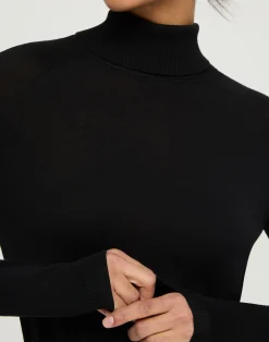 Responsible Matte Crepe Turtleneck Sweater