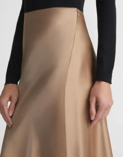 Satin Bias Maxi Skirt