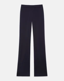 Satin Gates Side Zip Flared Pant
